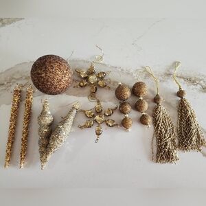 Gold/Bronze Christmas Ornaments